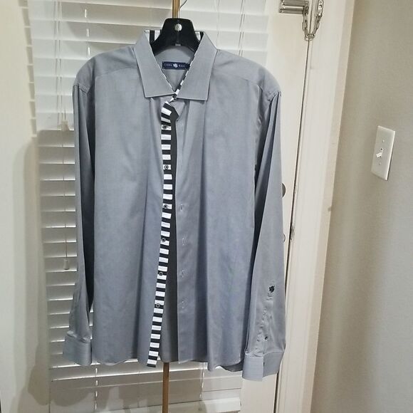 Men's Stone Rose Gray Button-Up Shirt Size Small - Picture 6 of 6